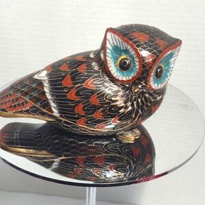 Cloisonne Owl Figurine